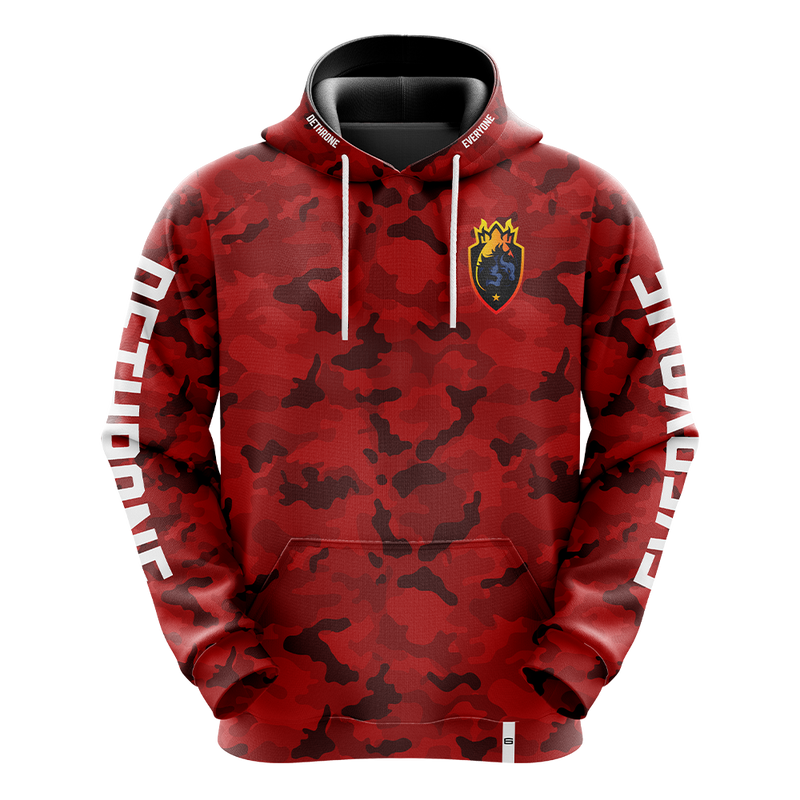 DETHRONE Red Camo Pro Hoodie