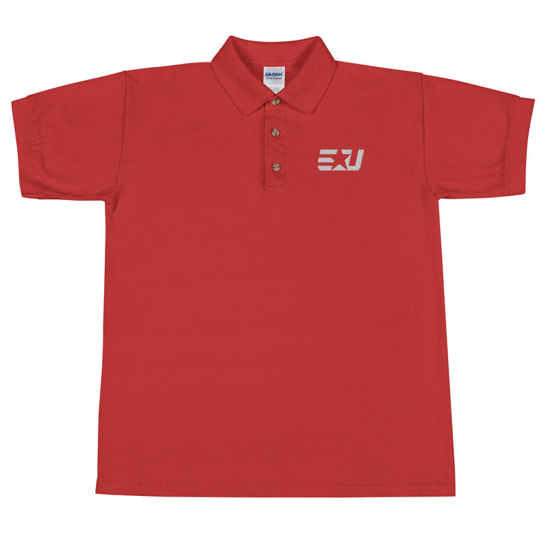 eUnited White Logo Embroidered Polo Shirt